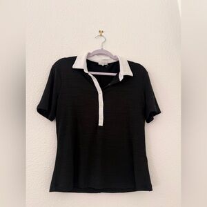 Rag & Bone Black Button Down Shirt with White Collar